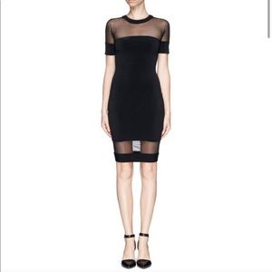 Elizabeth and James Black Mesh Cut Out Dress